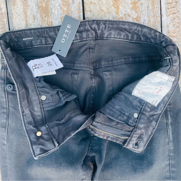 R13 OTTE Skinny Italian Straight Black Country Crop Jeans - Picture 13 of 16